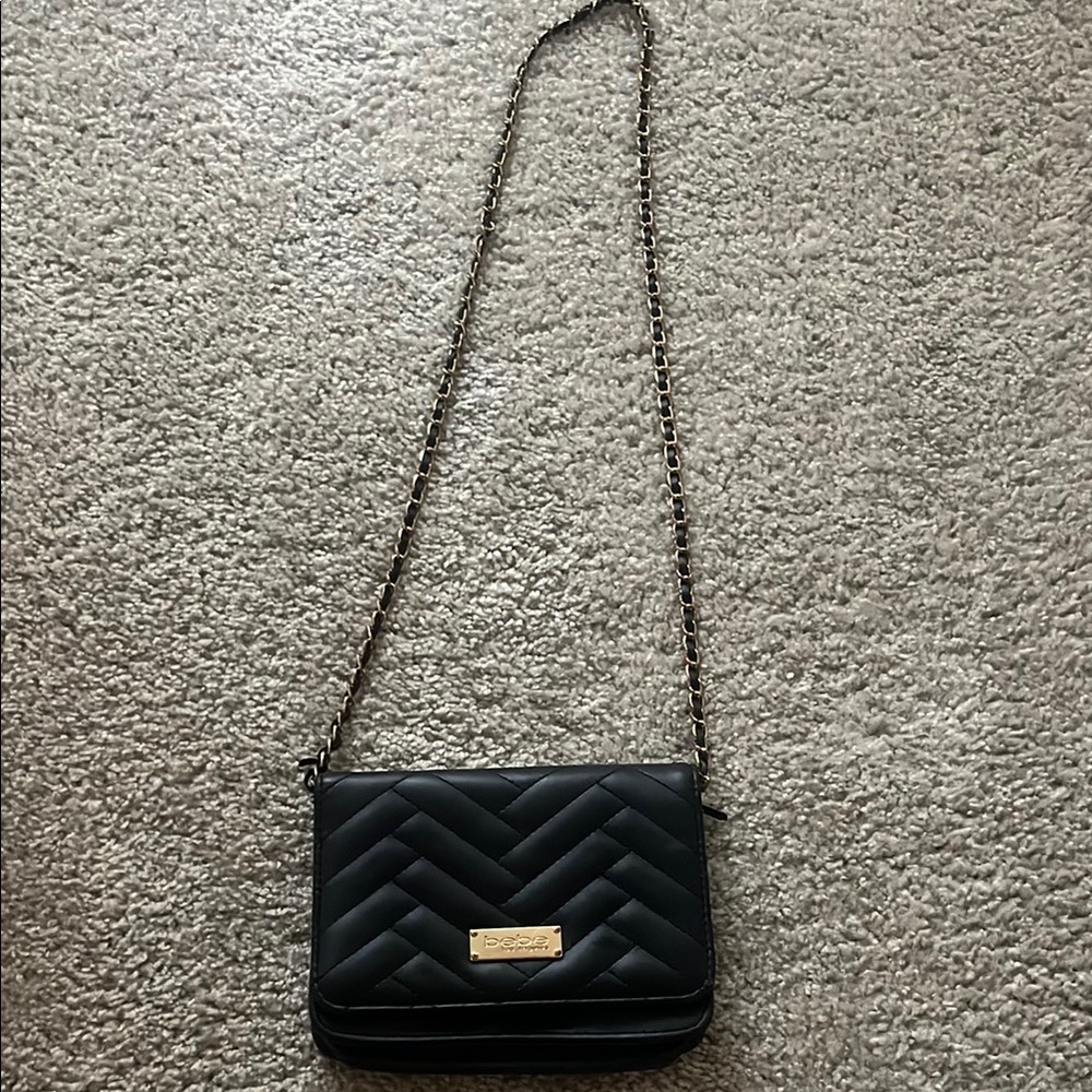 Black Quilted Crossbody Bag